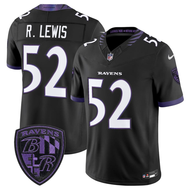 Men's Baltimore Ravens #52 Ray Lewis Black 2026 F.U.S.E. Alternate Vapor Stitched Limited Football Jersey